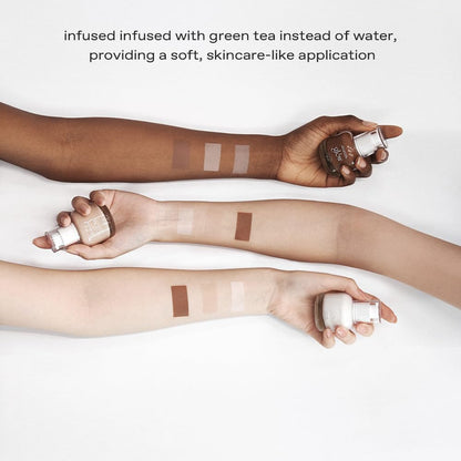 glow breathable blemish balm #brown : lightweight & hydrating, skincare-like, medium-coverage bb cream infused with green tea water, 1 fl oz