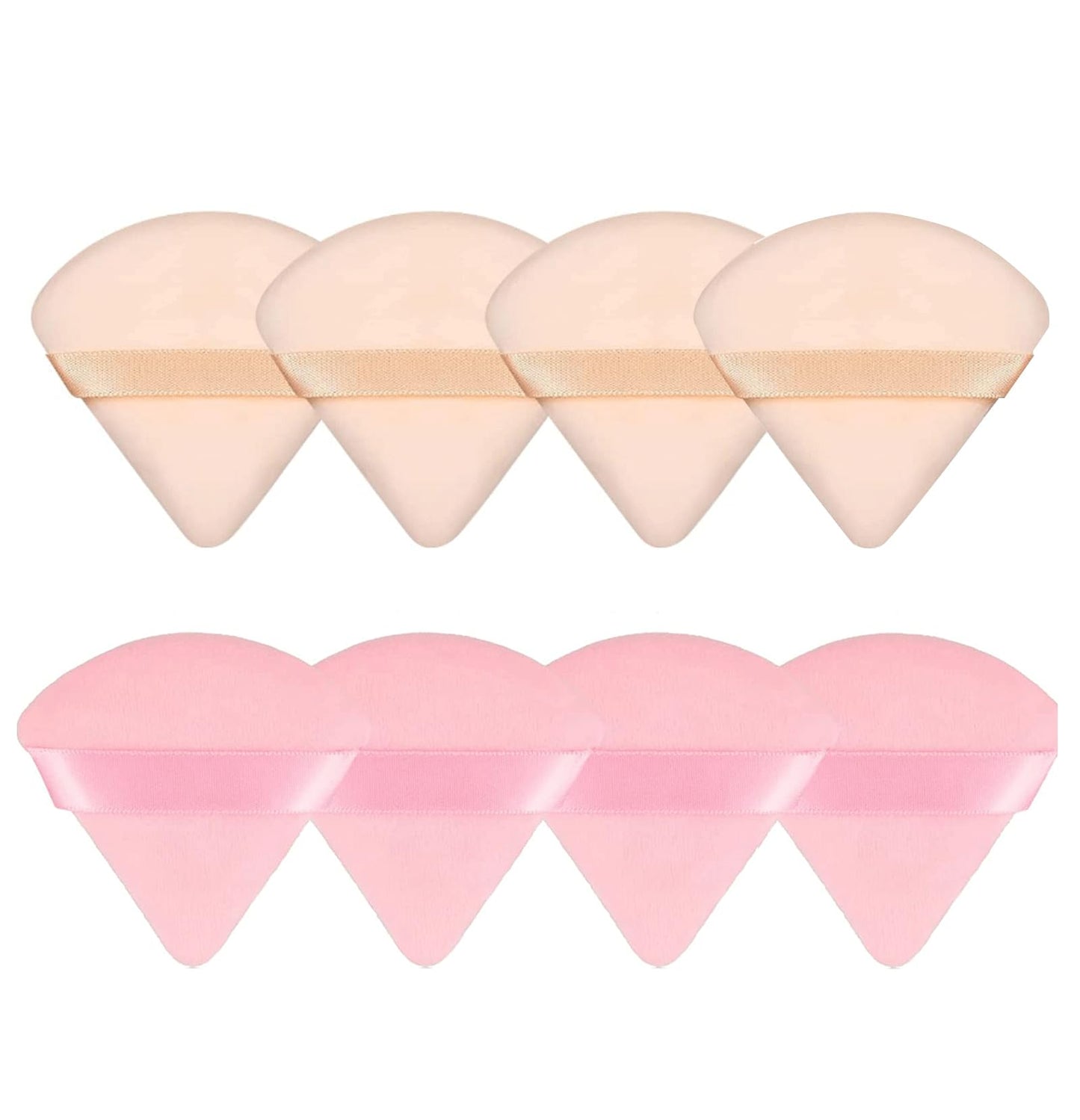 8 Pieces Triangle Powder Puff Face Soft Triangle Makeup Puff Velour Cosmetic Foundation Blender Sponge Beauty Makeup Tools
