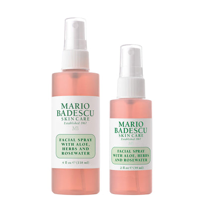 Mario Badescu Facial Spray with Aloe, Herbs and Rose Water for All Skin Types, Face Mist that Hydrates, Rejuvenates & Clarifies