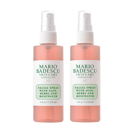 Mario Badescu Facial Spray with Aloe, Herbs and Rose Water for All Skin Types, Face Mist that Hydrates, Rejuvenates & Clarifies