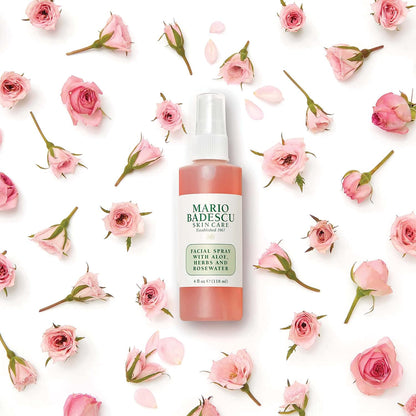 Mario Badescu Facial Spray with Aloe, Herbs and Rose Water for All Skin Types, Face Mist that Hydrates, Rejuvenates & Clarifies